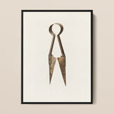 Trimming Shears - Harold Ballerd Farmhouse Art Print / Canvas, 12x16’’ / 31x41cm / Black Frame, Posters Prints & Visual Artwork, Toby Leon