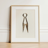 Trimming Shears - Harold Ballerd Farmhouse Art Print / Canvas, 12x16’’ / 31x41cm / Natural Frame / Matboard, Posters Prints & Visual