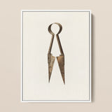 Trimming Shears - Harold Ballerd Farmhouse Art Print / Canvas, 12x16’’ / 31x41cm / White Frame, Posters Prints & Visual Artwork, Toby Leon