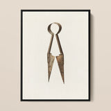 Trimming Shears - Harold Ballerd Farmhouse Art Print / Canvas Antique Bronze-colored Metal Rustic Weathered Finish Classic, Agrarian