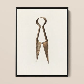 Trimming Shears - Harold Ballerd Farmhouse Art Print / Canvas Antique Bronze-colored Metal Rustic Weathered Finish Classic, Agrarian