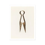 Trimming Shears - Harold Ballerd Farmhouse Art Print / Canvas Rustic Metal Scissors Simple Spring-style Handle, Agrarian Antiquity Prints