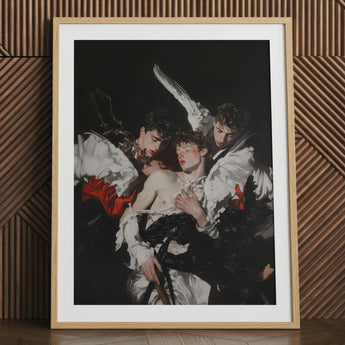 Trinity - Unheilige schwule Heilige Kunstdruck / Leinwand, 24x32’’ / 61x81cm / Naturrahmen / Passepartout, Posterdrucke & visuelle Kunstwerke, Toby Leon