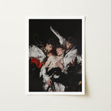 Trinity - Unholy Gay Saints Art Print / Canvas Framed Dramatic Darkly Lit Classical Painting, Stitching Prints
