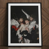 Trinity - Unholy Gay Saints Art Print / Canvas Black-framed White Mat Dramatic Painting Three, Stitching Prints