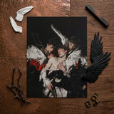 Trinity - Unholy Gay Saints Art Print / Canvas Black Rectangular Print Caravaggio’s Death Virgin Dramatic Chiaroscuro Unholy Gay Saints,