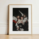 Trinity - Unholy Gay Saints Art Print / Canvas Framed Light Wood Frame White Dramatic, Stitching Prints