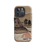 Trois Bateaux Sur Le Trieux - Paul Serusier Phone Case Iphone 16 Pro / Gloss Beige Phone Case Textured Sketch-style Landscape Brown
