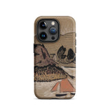 Trois Bateaux Sur Le Trieux - Paul Serusier Phone Case Iphone 15 Pro / Matte Rugged Tan-colored Phone Case Stylized Landscape Design
