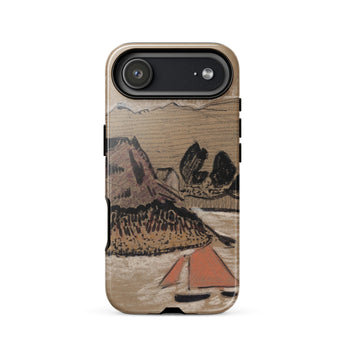 Trois Bateaux Sur Le Trieux - Paul Serusier Phone Case Iphone 17 Air / Gloss Rugged Tan-colored Phone Case Textured Landscape Design