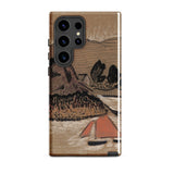 Trois Bateaux Sur Le Trieux - Paul Serusier Phone Case Samsung Galaxy S24 Ultra / Gloss Smartphone Case Textured Earth-toned Landscape