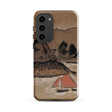 Trois Bateaux Sur Le Trieux - Paul Serusier Phone Case Samsung Galaxy S23 Plus / Gloss Phone Case Textured Earth-toned Landscape Painting