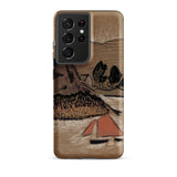 Trois Bateaux Sur Le Trieux - Paul Serusier Phone Case Samsung Galaxy S21 Ultra / Matte Textured Earth-toned Phone Case Stylized Painting