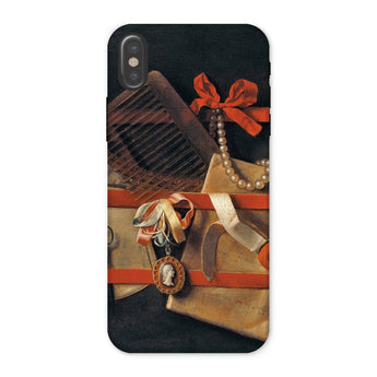 Tromp-l’oeil Still-life - Hoogstraeten Phone Case, Iphone x / Matte, Mobile Cases, Toby Leon
