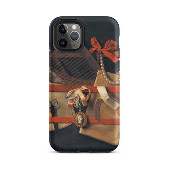 Tromp-l’oeil Still-life - Hoogstraeten Phone Case Iphone 11 Pro / Matte Life Design Samuel Van Hoogstraten’s, Trompe-l’oeil, Scatter