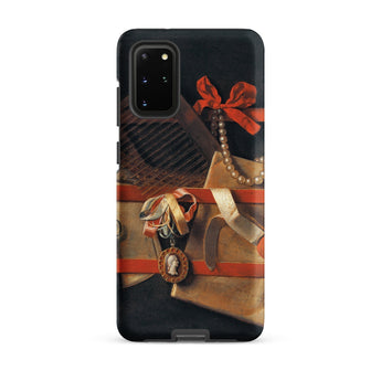 Tromp-l’oeil Still-life - Hoogstraeten Phone Case Samsung Galaxy S20 Plus / Matte Black Phone Case Classical Life Painting Red Ribbons