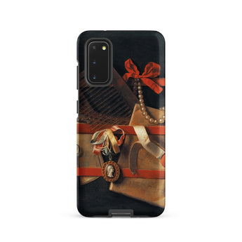 Tromp-l’oeil Still-life - Hoogstraeten Phone Case Samsung Galaxy S20 / Matte Black Phone Case Classical Life Painting Red Ribbons Samuel