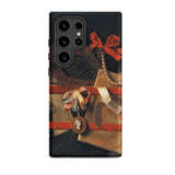Tromp-l’oeil Still-life - Hoogstraeten Phone Case Samsung Galaxy S24 Ultra / Matte Black Phone Case Classical Life Painting Red Ribbons