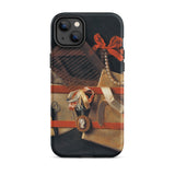 Tromp-l’oeil Still-life - Hoogstraeten Phone Case Iphone 14 Plus / Matte Black Iphone Case Painting Design Samuel Van Hoogstraten’s,