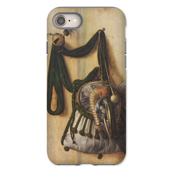 Trompe-l’oeil with Falconry Bag - Gijsbrechts Phone Case Iphone 8 / Matte Phone Case Painting Bagpipes Gijsbrechts Falconry Bag, Hunted