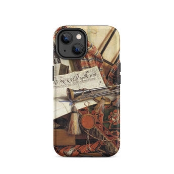 Trompe-l’oeil with Trumpet - Gijsbrechts Phone Case, Iphone 14 / Matte, Mobile Cases, Toby Leon