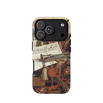 Trompe-l’oeil with Trumpet - Gijsbrechts Phone Case, Iphone 17 Pro / Matte, Mobile Cases, Toby Leon