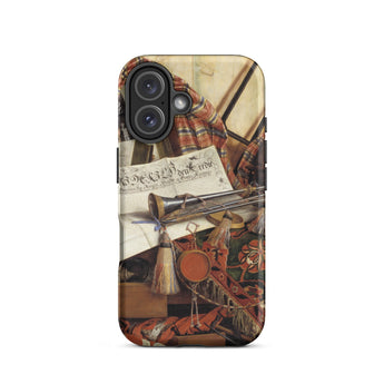 Trompe-l’oeil with Trumpet - Gijsbrechts Phone Case Iphone 16 / Matte Artistic Phone Case Cornelis Norbertus Gijsbrechts, Trompe-l’oeil