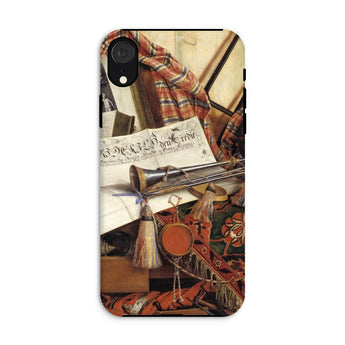Trompe-l’oeil with Trumpet - Gijsbrechts Phone Case Iphone Xr / Matte Artistic Phone Case Cornelis Norbertus Gijsbrechts, Trompe-l’oeil