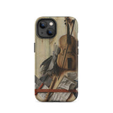 Trompe-l’oeil Violin Sheet Music & Recorder - Gijsbrechts Phone Case, Iphone 14 / Matte, Mobile Cases, Toby Leon