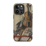 Trompe-l’oeil Violin Sheet Music & Recorder - Gijsbrechts Phone Case, Iphone 15 Pro Max / Matte, Mobile Cases, Toby Leon