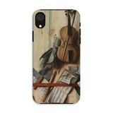 Trompe-l’oeil Violin Sheet Music & Recorder - Gijsbrechts Phone Case, Iphone Xr / Matte, Mobile Cases, Toby Leon