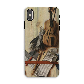 Trompe-l’oeil Violin Sheet Music & Recorder - Gijsbrechts Phone Case, Iphone Xs Max / Matte, Mobile Cases, Toby Leon