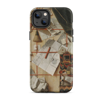 Trompe-l’oeil with a Wall of Letters - Gijsbrechts Phone Case, Iphone 14 Plus / Matte, Mobile Cases, Toby Leon