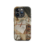 Trompe-l’oeil with a Wall of Letters - Gijsbrechts Phone Case, Iphone 15 Pro / Matte, Mobile Cases, Toby Leon