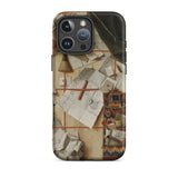 Trompe-l’oeil with a Wall of Letters - Gijsbrechts Phone Case, Iphone 16 Pro Max / Matte, Mobile Cases, Toby Leon
