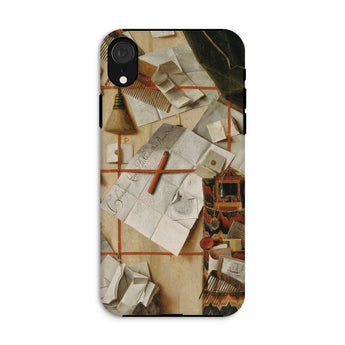 Trompe-l’oeil with a Wall of Letters - Gijsbrechts Phone Case, Iphone Xr / Matte, Mobile Cases, Toby Leon