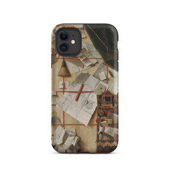 Trompe-l’oeil with a Wall of Letters - Gijsbrechts Phone Case Iphone 11 / Matte Phone Case Trompe-l’oeil Design Gijsbrechts Iphone Case,