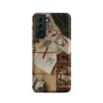 Trompe-l’oeil with a Wall of Letters - Gijsbrechts Phone Case Samsung Galaxy S21 / Matte Phone Case Detailed Vintage-style Illustration