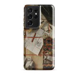 Trompe-l’oeil with a Wall of Letters - Gijsbrechts Phone Case Samsung Galaxy S21 Ultra / Gloss Phone Case Detailed Print Painting Studio