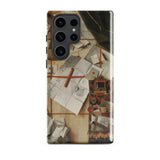 Trompe-l’oeil with a Wall of Letters - Gijsbrechts Phone Case Samsung Galaxy S23 Ultra / Gloss Phone Case Detailed Reproduction Painting