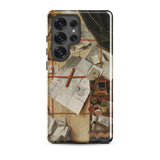 Trompe-l’oeil with a Wall of Letters - Gijsbrechts Phone Case Samsung Galaxy S25 Ultra / Gloss Phone Case Detailed Reproduction Painting