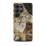 Trompe-l’oeil with a Wall of Letters - Gijsbrechts Phone Case, Samsung Galaxy S25 Ultra / Matte, Mobile Cases, Toby Leon