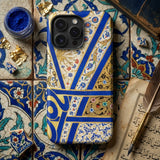 Tughra of Suleiman the Magnificent Phone Case Phone Case Intricate Blue Gold Islamic Geometric Patterns Portable Firman, an Illuminated,