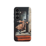 Tumbler - Baroque Surrealism Gay Nobility Phone Case Samsung Galaxy S24 / Matte Black Phone Case Detailed Painting Man Ornate Golden-brown