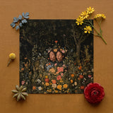 Tuned in - Black Transgender Twins Art Print / Canvas Square Art Print Two Individuals Surrounded Dense Colorful Black Girl Magic, Ethereal