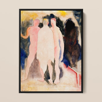Turkish Bath - Charles Demuth Art Print / Canvas, 12x16’’ / 31x41cm / Black Frame, Posters Prints & Visual Artwork, Toby Leon