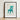 Vibrant Teal Wooden Chair Illustration Black Frame White Claflin Decorative Decor, Turquoise, Art Print