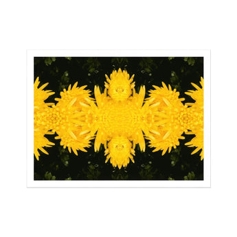 Tweedledum - Chrysanthemum Op Art Print / Canvas, 12x16’’ / 31x41cm / Unframed / White Border, Posters Prints & Visual Artwork, Toby Leon