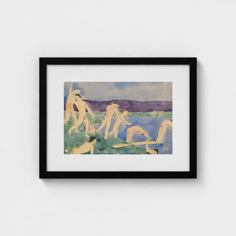 Twelve Nude Boys at the Beach - Charles Demuth Fine Art Print / Canvas Pale Figures Emerge, Pagan Tableau Echoing, Aqueous Oblivion Prints