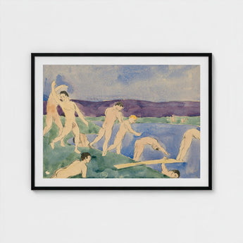 Twelve Nude Boys at the Beach - Charles Demuth Fine Art Print / Canvas Pale Figures Emerge, Pagan Tableau Echoing, Aqueous Oblivion Prints